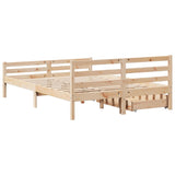 Cadre de lit sans matelas 120x190 cm bois de pin massif