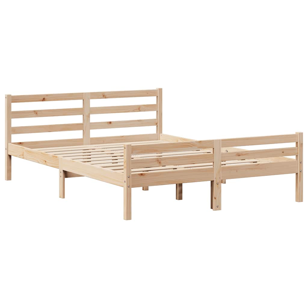 Cadre de lit sans matelas 120x190 cm bois de pin massif