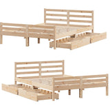 Cadre de lit sans matelas 120x190 cm bois de pin massif