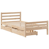 Cadre de lit sans matelas 100x200 cm bois massif de pin