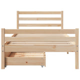 Cadre de lit sans matelas 100x200 cm bois massif de pin