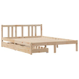 Cadre de lit sans matelas 140x190 cm bois de pin massif