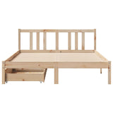 Cadre de lit sans matelas 140x190 cm bois de pin massif