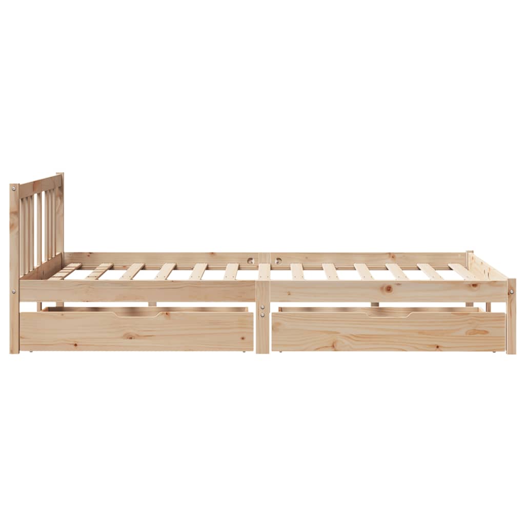 Cadre de lit sans matelas 140x190 cm bois de pin massif