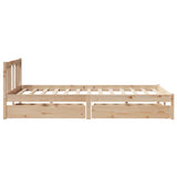 Cadre de lit sans matelas 140x190 cm bois de pin massif