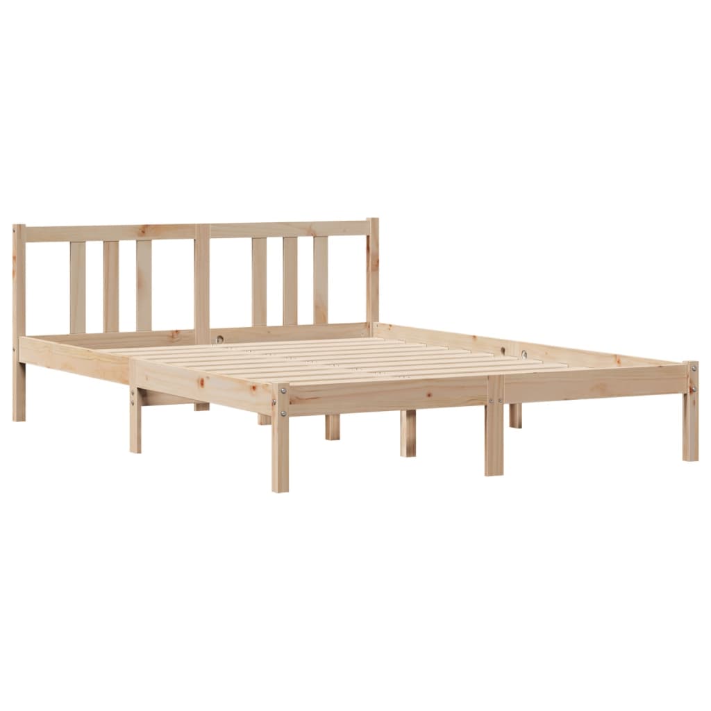 Cadre de lit sans matelas 140x190 cm bois de pin massif