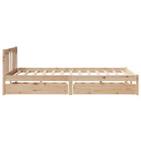 Cadre de lit sans matelas 140x200 cm bois massif de pin