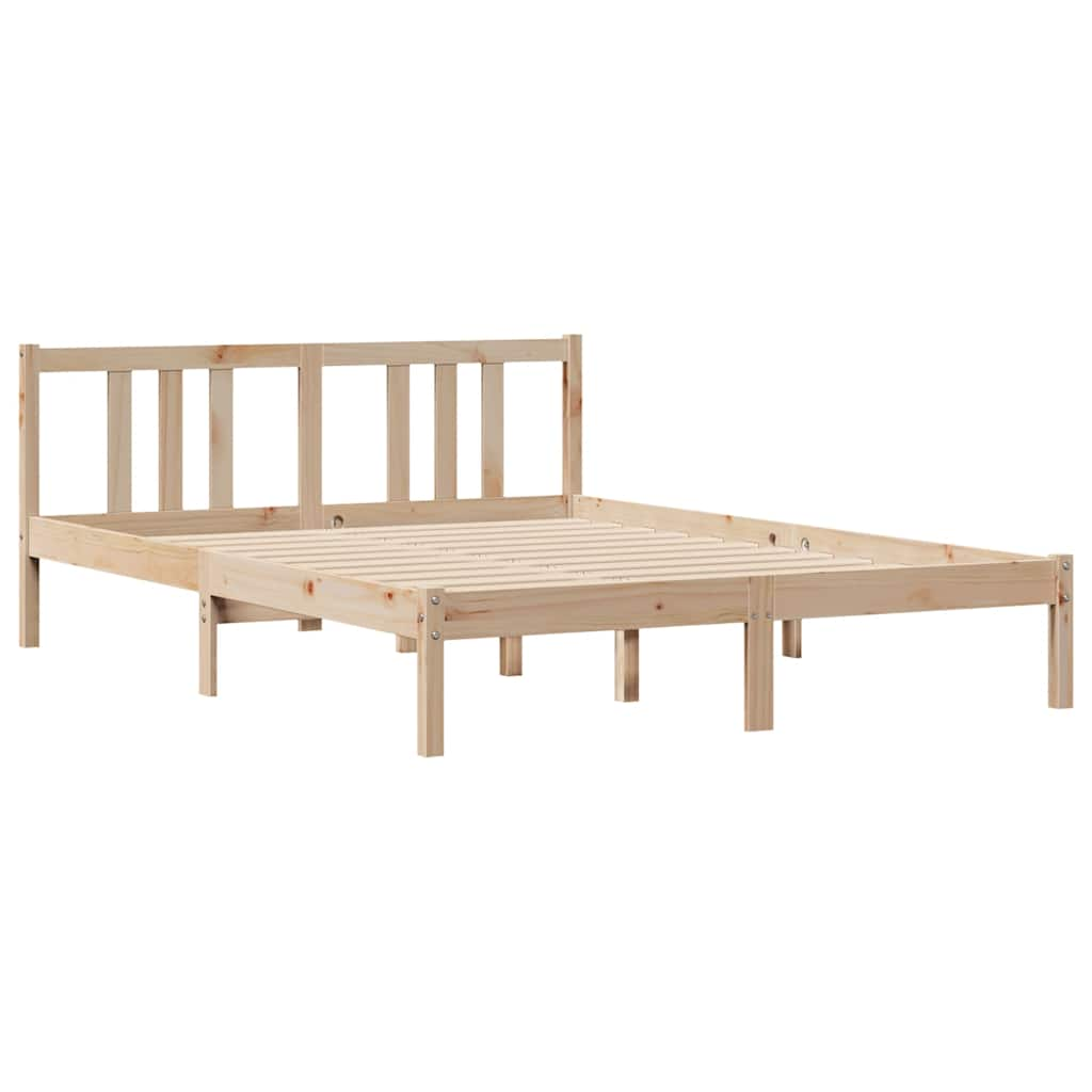 Cadre de lit sans matelas 140x200 cm bois massif de pin