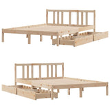 Cadre de lit sans matelas 140x200 cm bois massif de pin