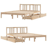 Cadre de lit sans matelas 150x200 cm bois de pin massif