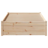 Cadre de lit sans matelas 75x190 cm bois de pin massif