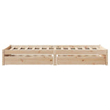 Cadre de lit sans matelas 75x190 cm bois de pin massif