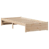 Cadre de lit sans matelas 75x190 cm bois de pin massif