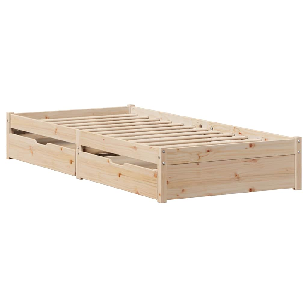 Cadre de lit sans matelas 90x190 cm bois de pin massif