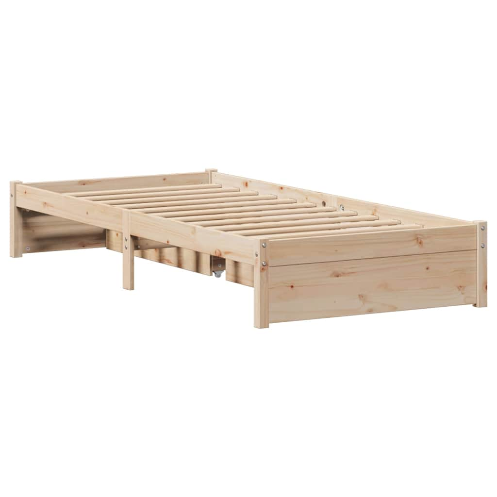 Cadre de lit sans matelas 90x190 cm bois de pin massif