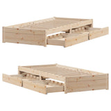 Cadre de lit sans matelas 90x190 cm bois de pin massif