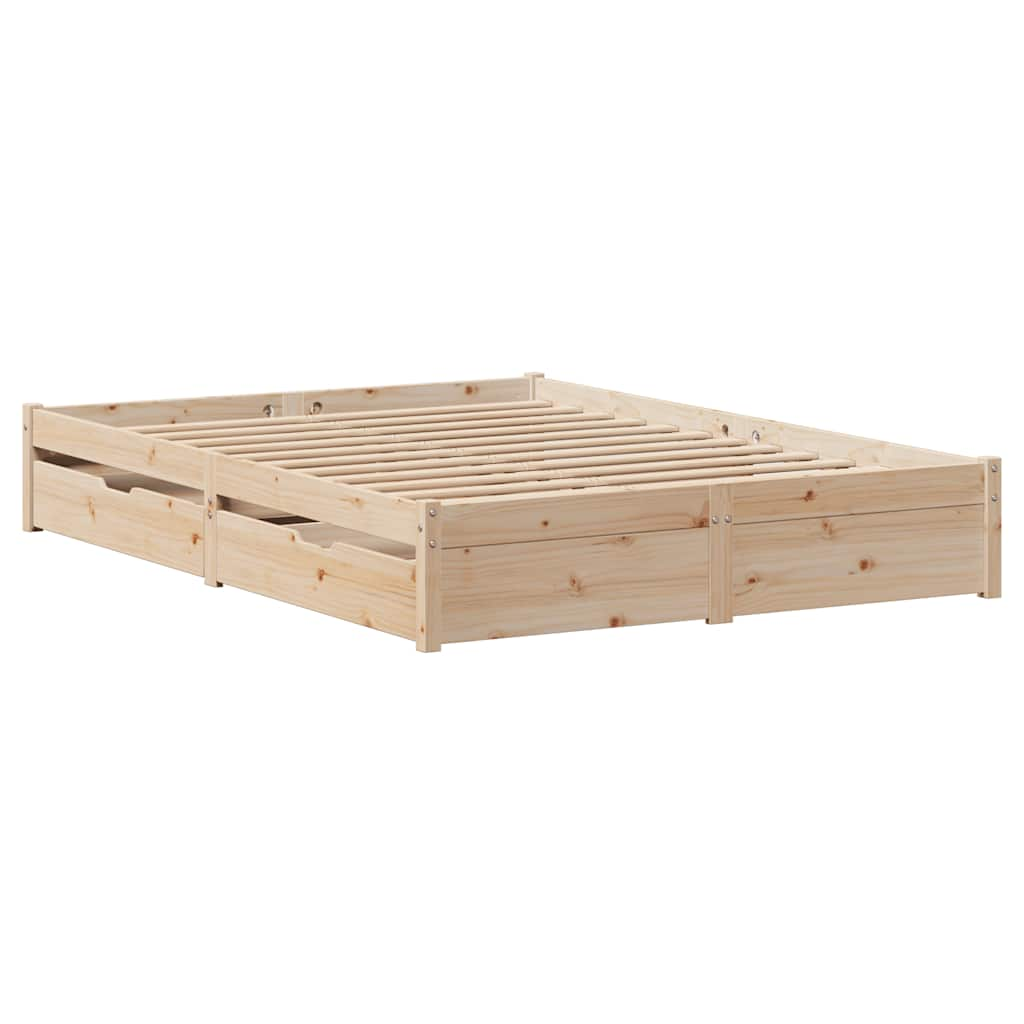 Cadre de lit sans matelas 120x190 cm bois de pin massif