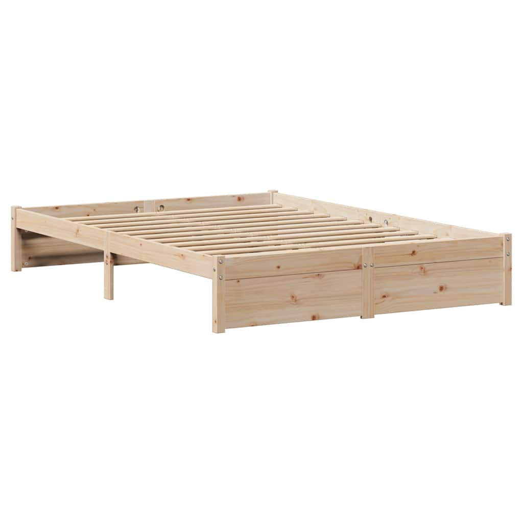 Cadre de lit sans matelas 120x190 cm bois de pin massif