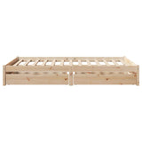 Cadre de lit sans matelas 135x190 cm bois de pin massif