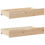 Bed frame without mattress 140x190 cm solid pine wood