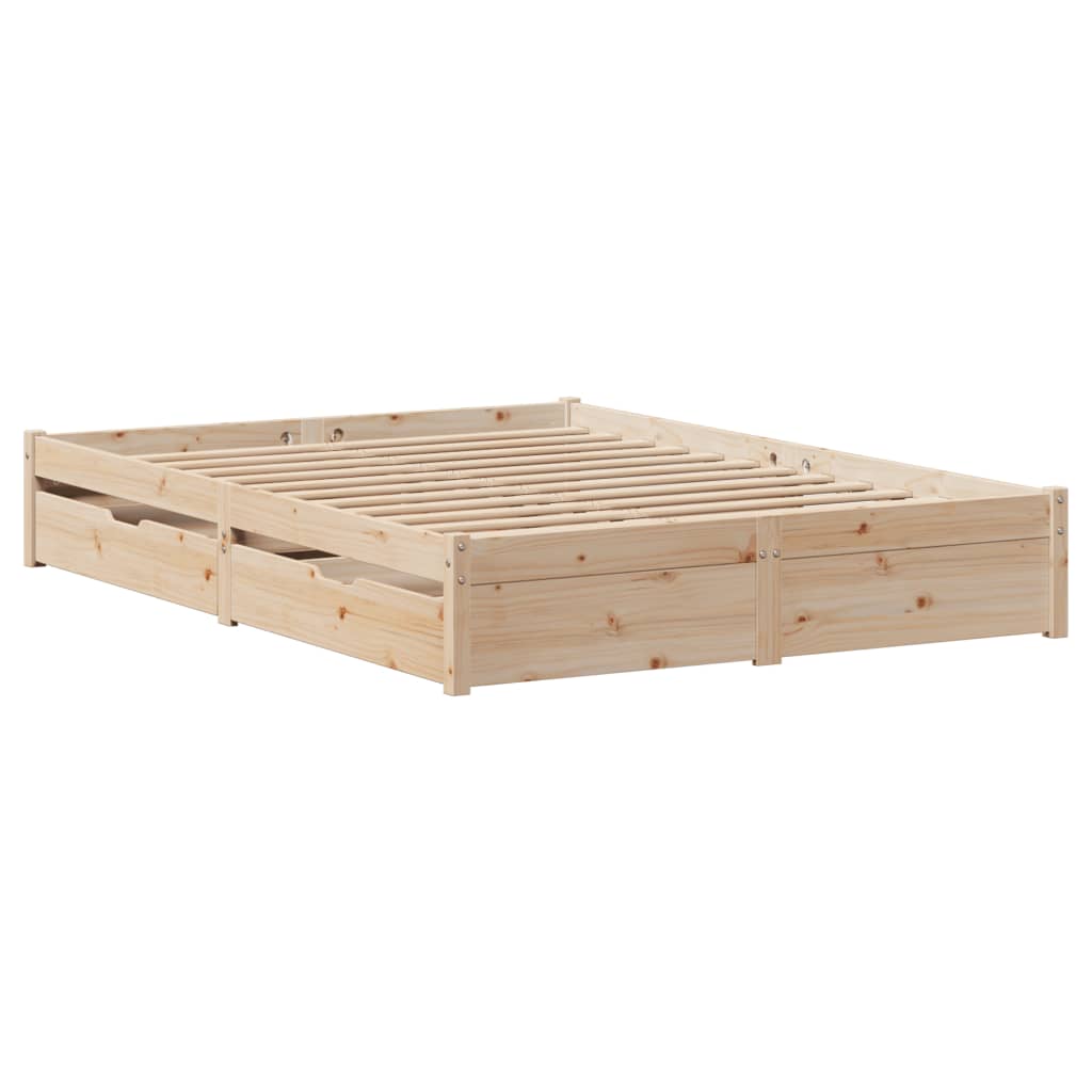 Cadre de lit sans matelas 120x200 cm bois de pin massif