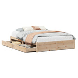 Cadre de lit sans matelas 140x200 cm bois massif de pin