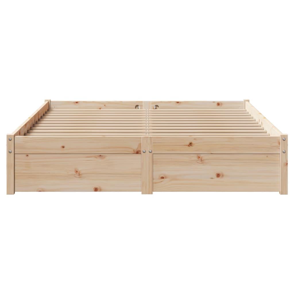 Cadre de lit sans matelas 140x200 cm bois massif de pin