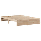 Cadre de lit sans matelas 140x200 cm bois massif de pin