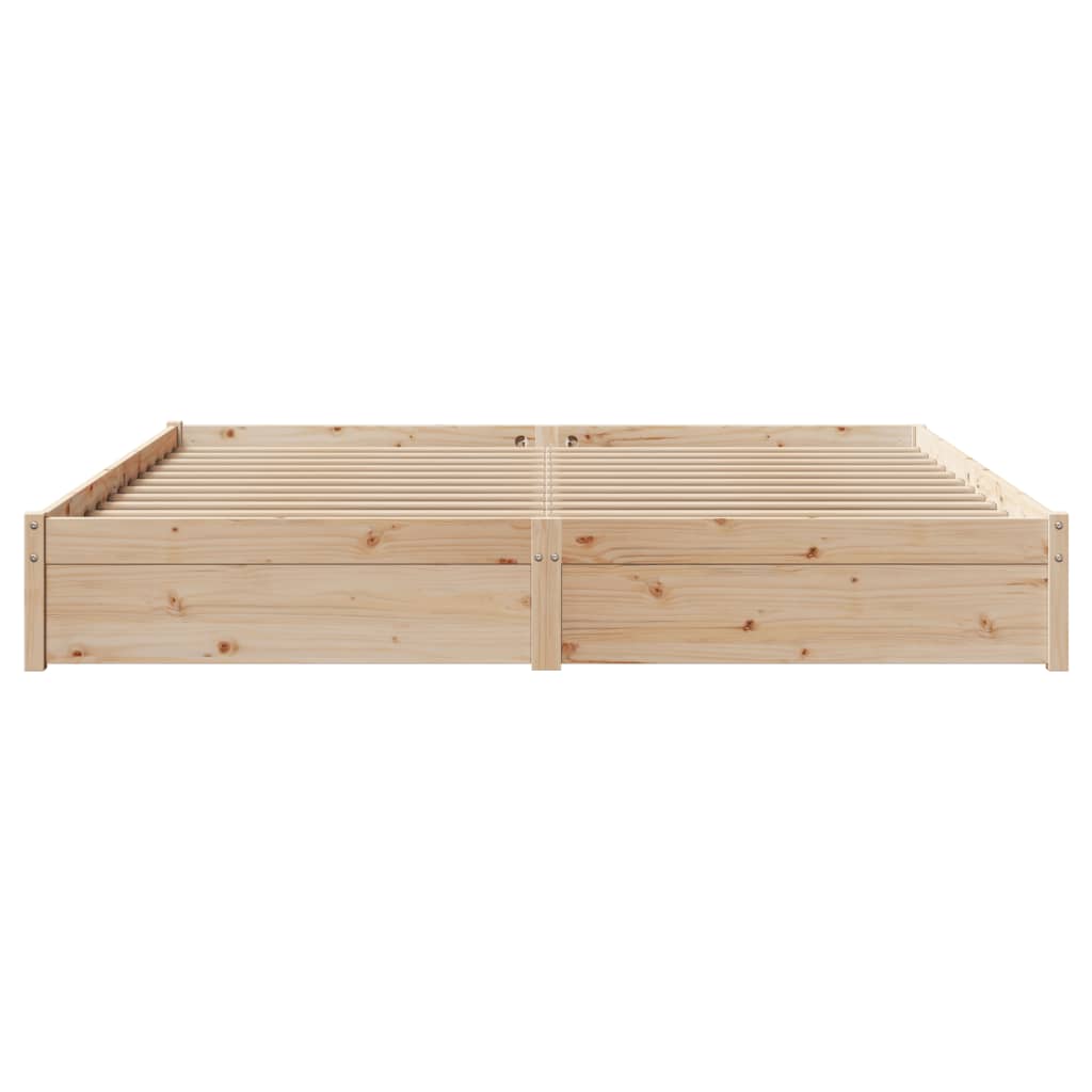 Bed frame without mattress 180x200 cm solid pine wood