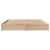 Bed frame without mattress 180x200 cm solid pine wood