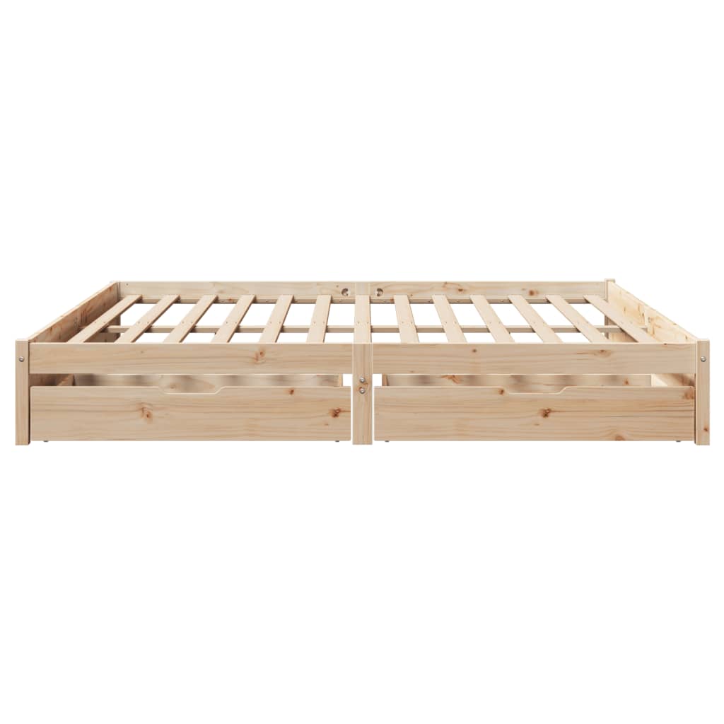 Bed frame without mattress 180x200 cm solid pine wood