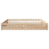 Bed frame without mattress 180x200 cm solid pine wood