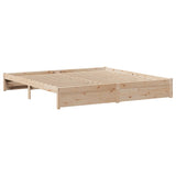 Bed frame without mattress 180x200 cm solid pine wood