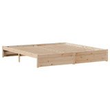 Bed frame without mattress 180x200 cm solid pine wood