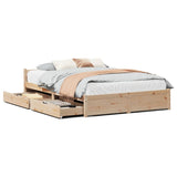 Cadre de lit sans matelas 120x200 cm bois de pin massif