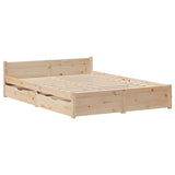 Cadre de lit sans matelas 120x200 cm bois de pin massif