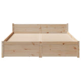 Cadre de lit sans matelas 120x200 cm bois de pin massif