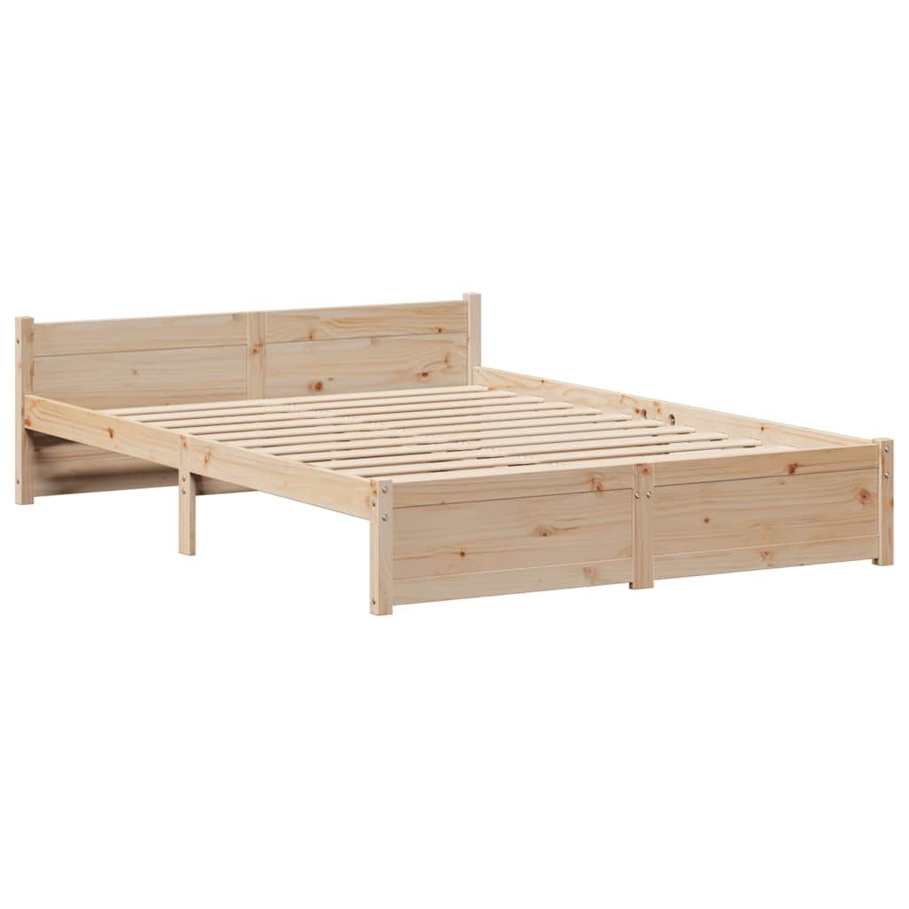 Cadre de lit sans matelas 120x200 cm bois de pin massif