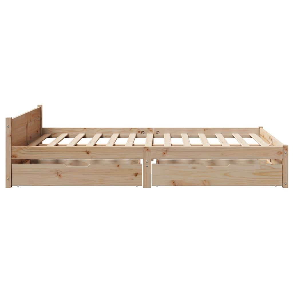 Cadre de lit sans matelas 120x200 cm bois de pin massif