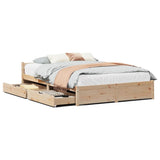 Cadre de lit sans matelas 150x200 cm bois de pin massif