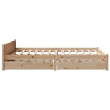 Cadre de lit sans matelas 150x200 cm bois de pin massif