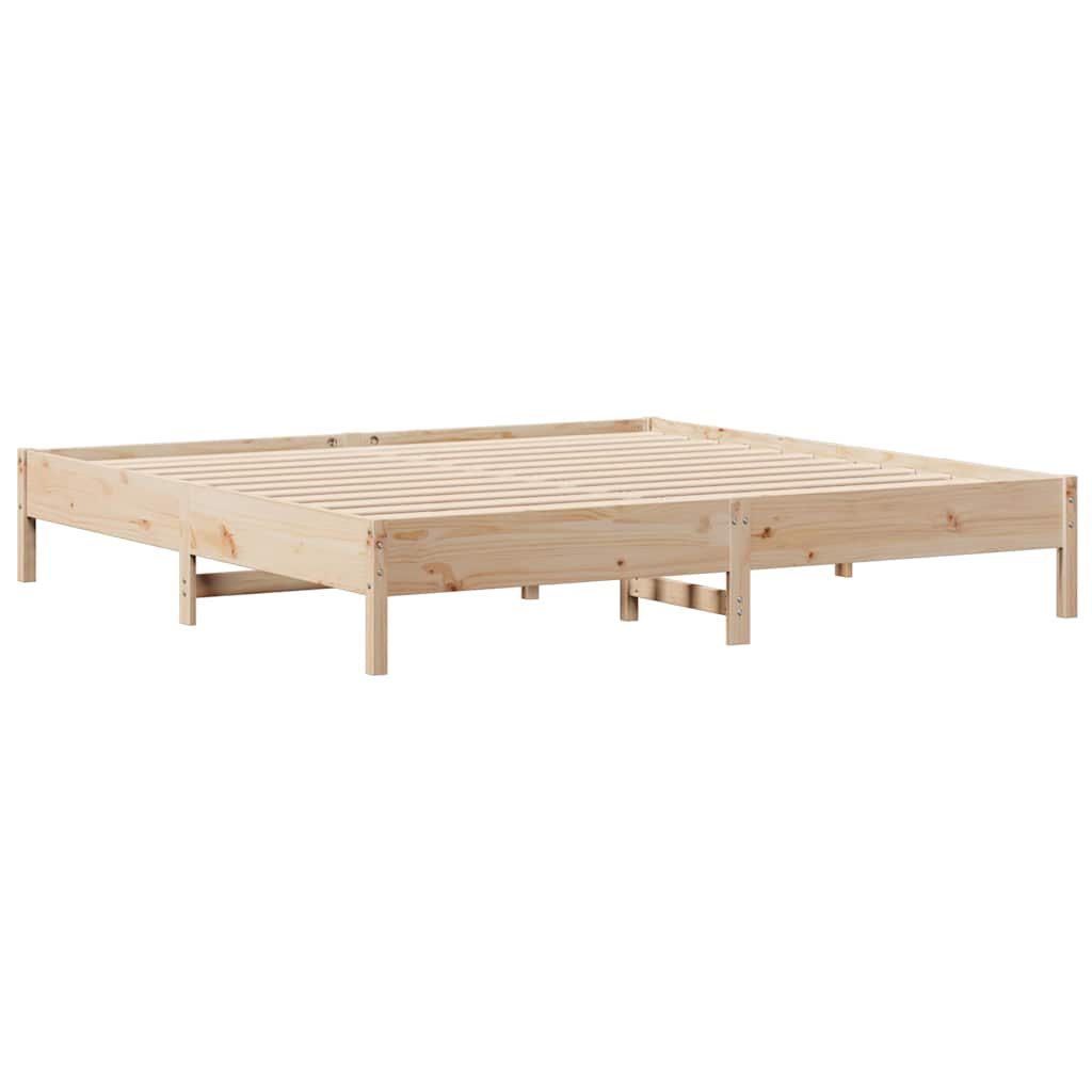 Cadre de lit sans matelas 200x200 cm bois massif de pin