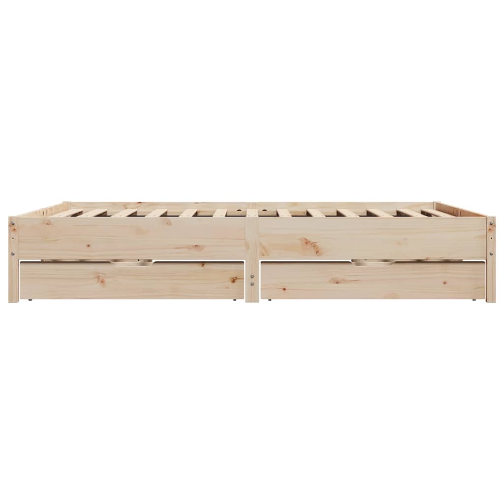 Cadre de lit sans matelas 200x200 cm bois massif de pin