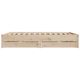 Cadre de lit sans matelas 200x200 cm bois massif de pin