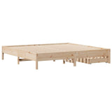 Cadre de lit sans matelas 200x200 cm bois massif de pin