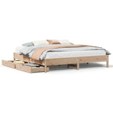 Bed frame without mattress 180x200 cm solid pine wood