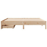 Bed frame without mattress 180x200 cm solid pine wood