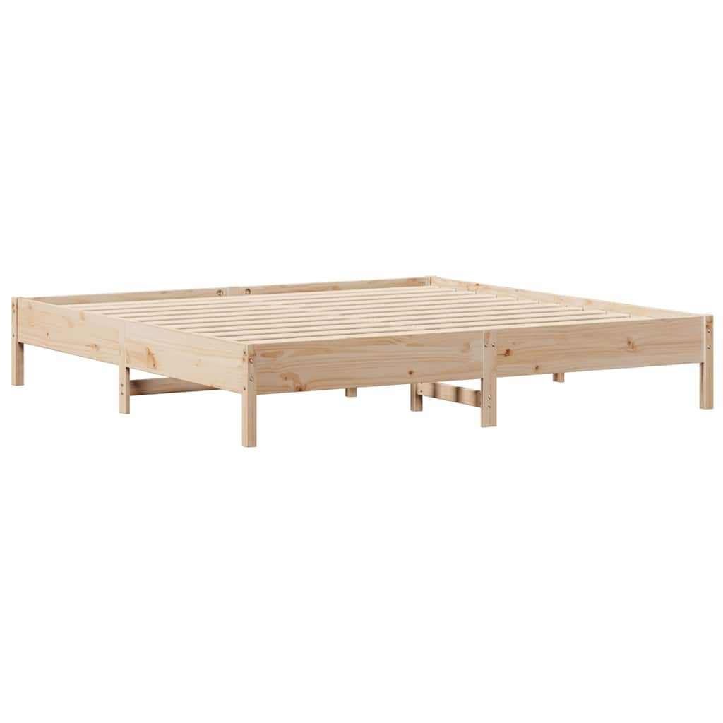 Bed frame without mattress 180x200 cm solid pine wood