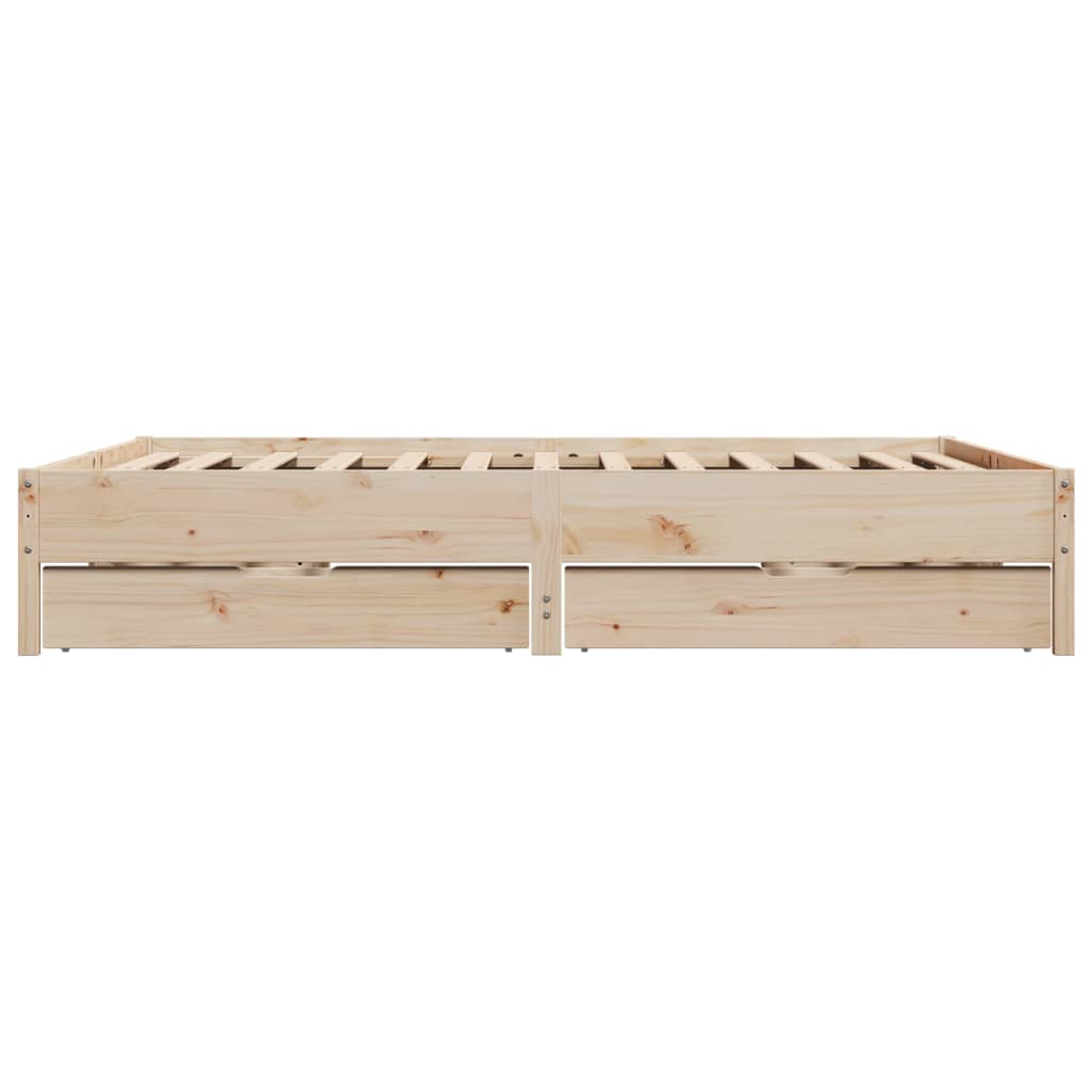 Bed frame without mattress 180x200 cm solid pine wood