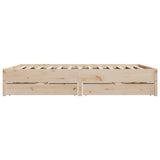 Bed frame without mattress 180x200 cm solid pine wood